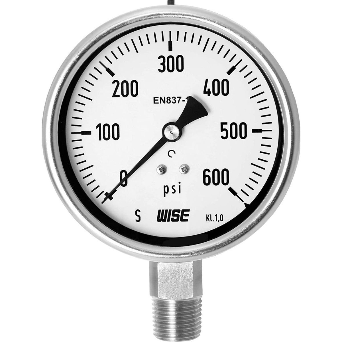 0200 Pressure Gauge Liquid Filled Stainless Ag SiteOne